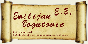 Emilijan Bogutović vizit kartica
